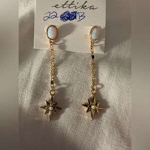 Ettika Celestial Opal Star Earrings. Never worn.